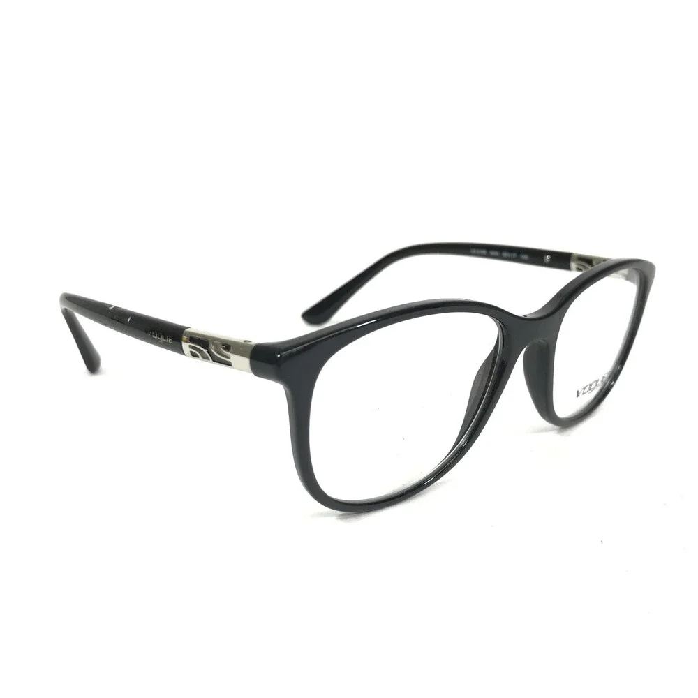 Vogue Eyeglasses Frames VO5168 W44 Black Silver Square Full Rim 52-17-140